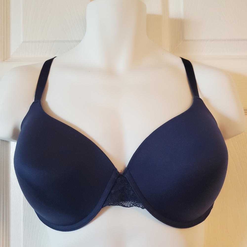 Navy Blue Side Lace Bra